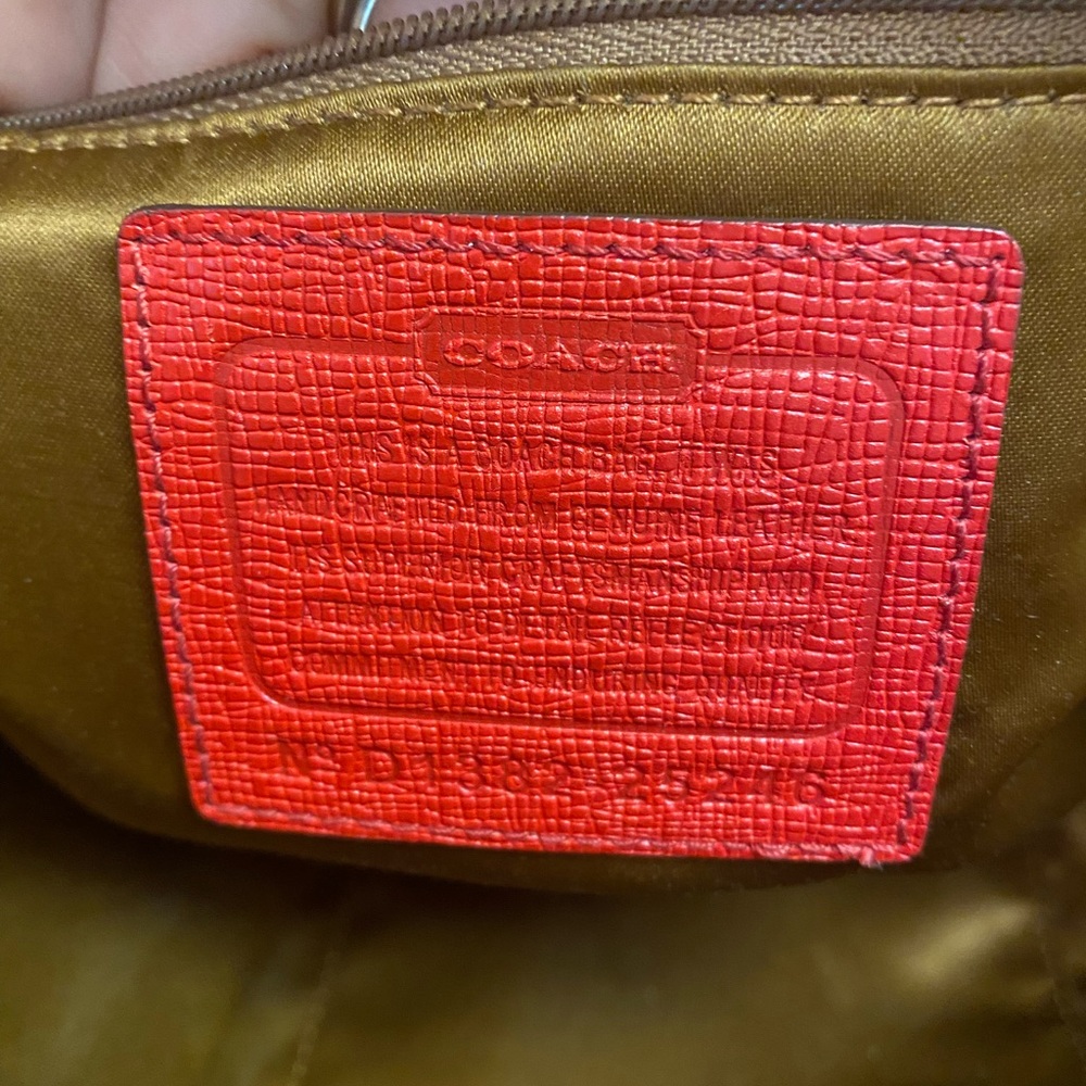 Original Red Coach hand bag - Picture 4 of 4